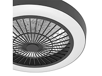 Eglo plafondlamp sazan met ventilator 55cm zwart/wit - afbeelding 3 van  4