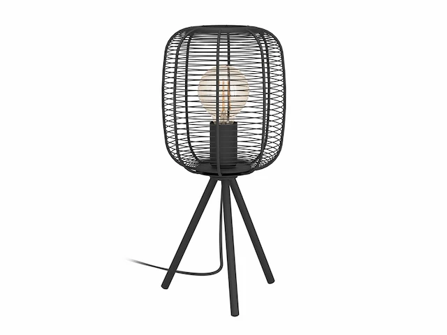 Eglo rinroe tafellamp e27 44 cm zwart - afbeelding 1 van  4