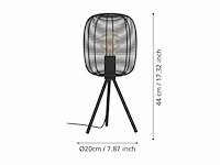 Eglo rinroe tafellamp e27 44 cm zwart - afbeelding 3 van  4