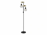 Eglo townshend 5 vloerlamp e27 1665 cm zwart/bruin fsc hout - afbeelding 1 van  4