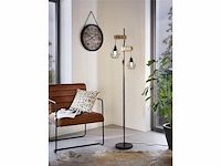 Eglo townshend 5 vloerlamp e27 1665 cm zwart/bruin fsc hout - afbeelding 4 van  4