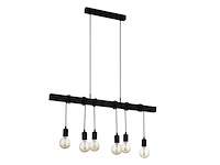Eglo townshend hanglamp e27 100 cm zwart - afbeelding 1 van  1