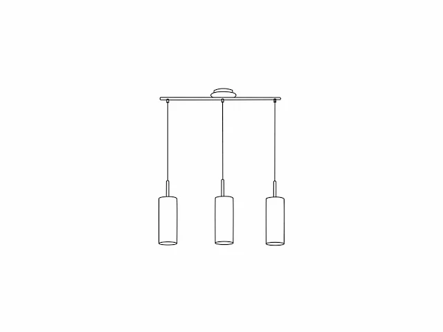 Eglo troy 3 hanglamp 3 lichts nikkel-mat wit gelakt - afbeelding 1 van  3