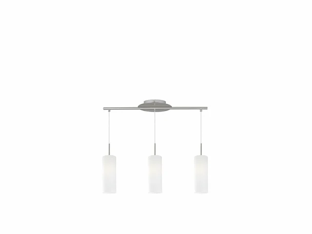 Eglo troy 3 hanglamp 3 lichts nikkel-mat wit gelakt - afbeelding 2 van  3