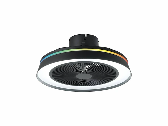 Eglo vallonia plafondventilator met lamp 48 cm 3 snelheden instelbaar wit licht rgb dimbaar zwart - afbeelding 1 van  6