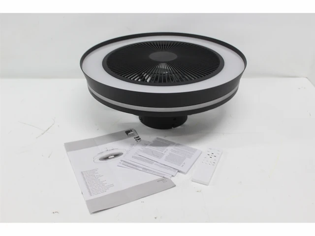 Eglo vallonia plafondventilator met lamp 48 cm 3 snelheden instelbaar wit licht rgb dimbaar zwart - afbeelding 5 van  6