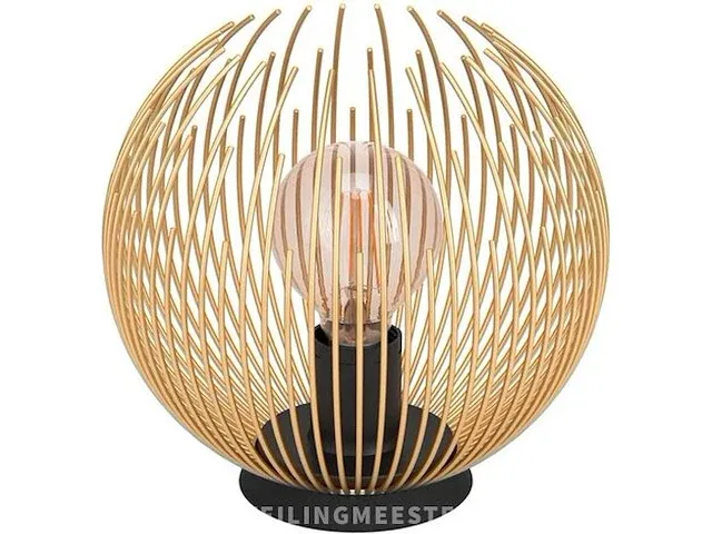 Eglo venezuela table lamp - e27 - ø 23.5 cm - gold/black eglo - afbeelding 1 van  4