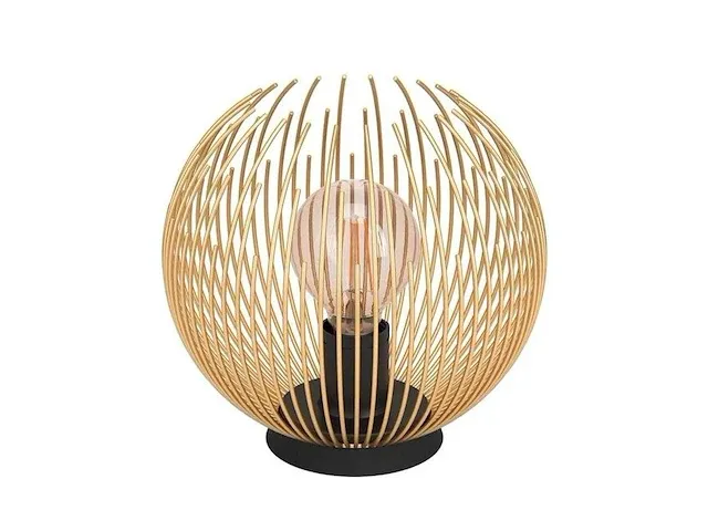 Eglo venezuela table lamp - e27 - ø 23.5 cm - gold/black eglo - afbeelding 4 van  4