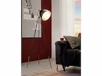 Eglo vintage chester vloerlamp 1 lichts zwart koper - afbeelding 4 van  4