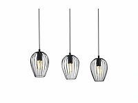 Eglo vintage newtown hanglamp 3 lichts lengte 700mm. zwart - afbeelding 2 van  3