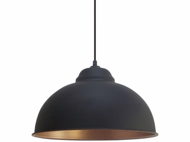 Eglo vintage truro 2 hanglamp 1 lichts 370mm zwart, koper - afbeelding 1 van  3