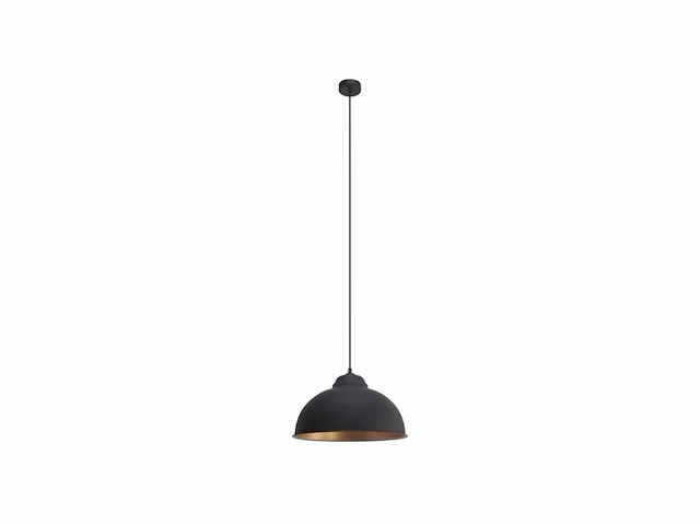 Eglo vintage truro 2 hanglamp 1 lichts 370mm zwart, koper - afbeelding 2 van  3