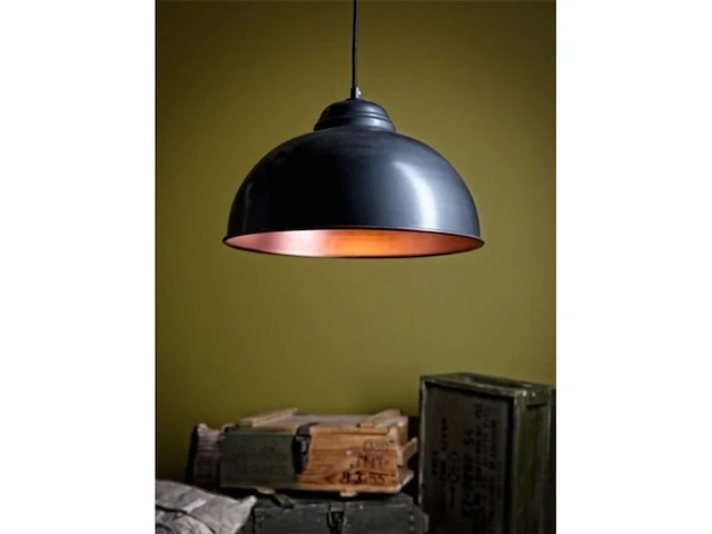 Eglo vintage truro 2 hanglamp 1 lichts 370mm zwart, koper - afbeelding 3 van  3