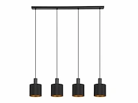 Eglo zaragoza hanglamp - e27 - 92,5 cm - zwart/goud - afbeelding 1 van  3