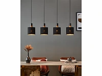 Eglo zaragoza hanglamp - e27 - 92,5 cm - zwart/goud - afbeelding 3 van  3