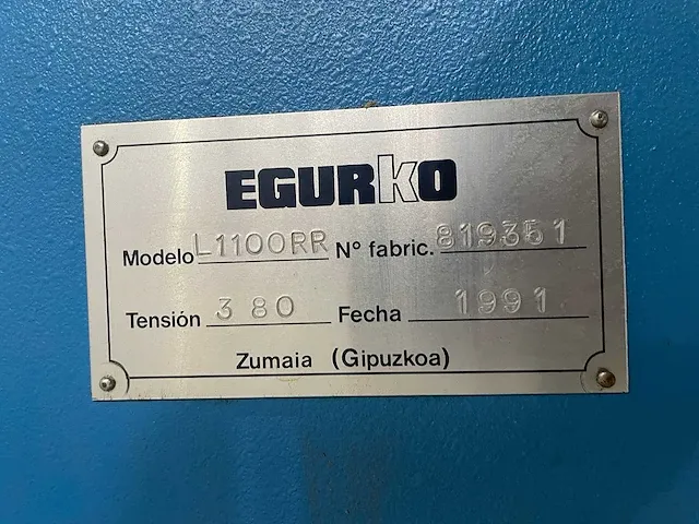 Egurko - l1100 rr - breedbandschuurmachine - 1991 - afbeelding 13 van  13