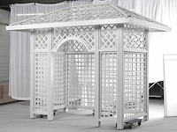 Eichholtz - pergola aluminium wit 410x280x347 cm - afbeelding 1 van  4