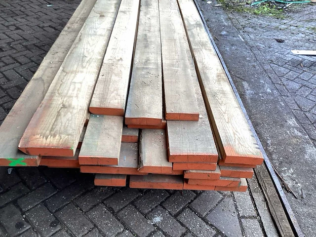 Eik europees - kd ovengedroogd 3100x1300x310 mm - planken (32x) - afbeelding 3 van  8