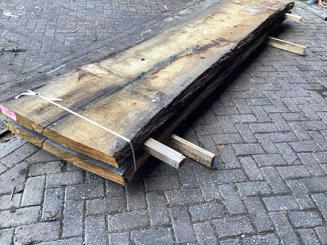 Eik europees - kd ovengedroogd 3600x820x230 mm - schaaldeel (2x) - afbeelding 8 van  10