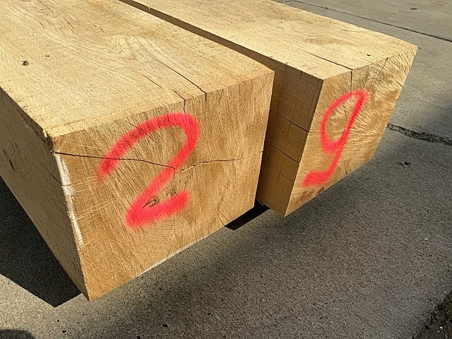 Eiken balk (2x) - afbeelding 2 van  10