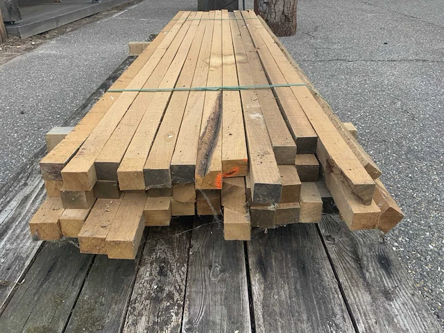 Eiken balk 5x4 (circa 35 stuks) - afbeelding 2 van  9