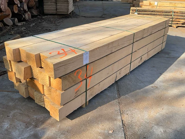 Eiken balken 120x120 mm (24x) - afbeelding 1 van  5