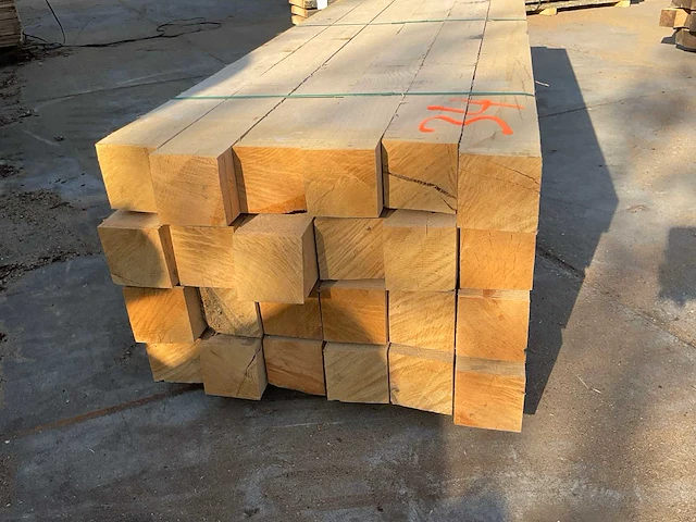 Eiken balken 120x120 mm (24x) - afbeelding 2 van  5