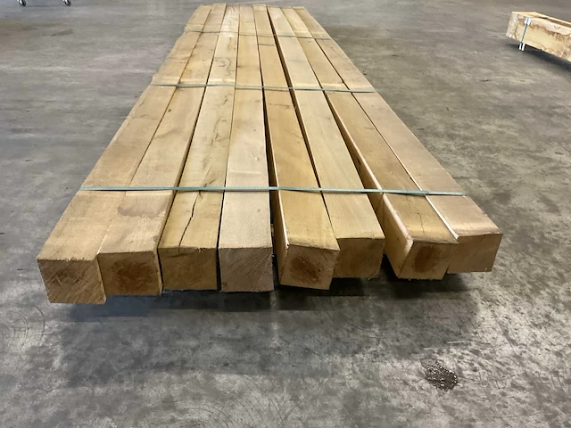 Eiken balken 120x120 mm (8x) - afbeelding 4 van  5