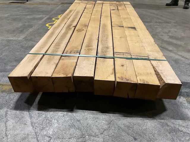 Eiken balken 125x125 mm (8x) - afbeelding 4 van  5