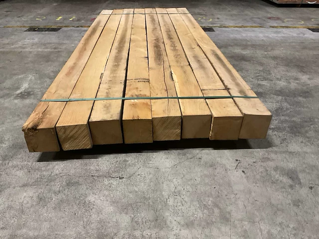 Eiken balken 125x125 mm (8x) - afbeelding 2 van  5
