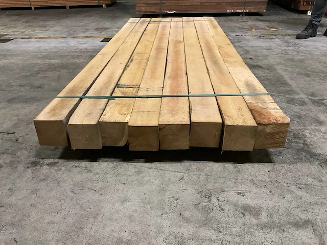 Eiken balken 125x125 mm (8x) - afbeelding 2 van  5