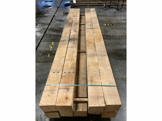 Eiken balken 200x200 mm (9x) - afbeelding 5 van  5