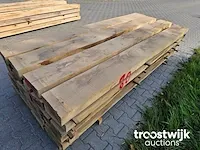 Eiken balken 26 stuks ovengedroogd diverse afmetingen 255cm breedte 14-24cm dikte 7,5cm - afbeelding 2 van  6
