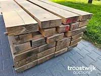 Eiken balken 26 stuks ovengedroogd diverse afmetingen 255cm breedte 14-24cm dikte 7,5cm - afbeelding 5 van  6