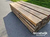 Eiken balken 26 stuks ovengedroogd diverse afmetingen 255cm breedte 14-24cm dikte 7,5cm - afbeelding 6 van  6