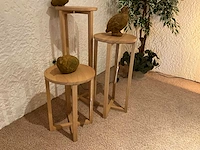 Eiken bijzettafel (3x) - afbeelding 3 van  6