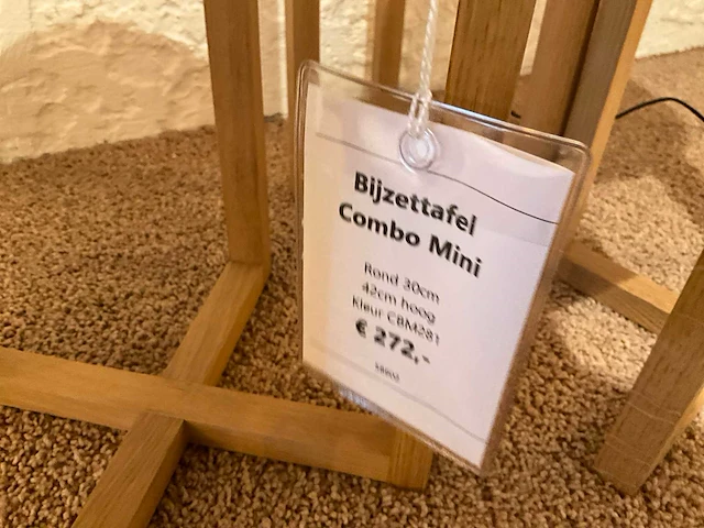 Eiken bijzettafel (3x) - afbeelding 4 van  6