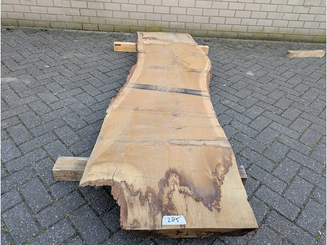 Eiken boomstam plank 250 cm. - afbeelding 2 van  3