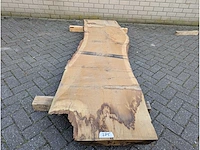 Eiken boomstam plank 250 cm. - afbeelding 2 van  3