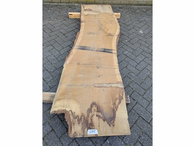 Eiken boomstam plank 250 cm. - afbeelding 3 van  3