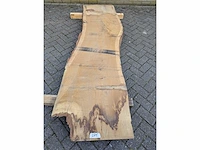 Eiken boomstam plank 250 cm. - afbeelding 3 van  3