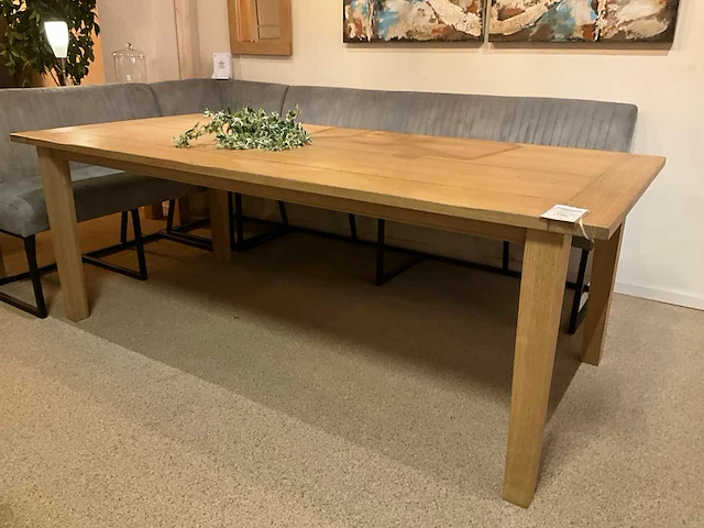 Eiken eetkamertafel 200 cm - afbeelding 1 van  9