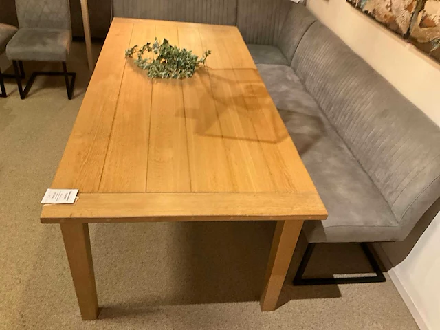 Eiken eetkamertafel 200 cm - afbeelding 7 van  9