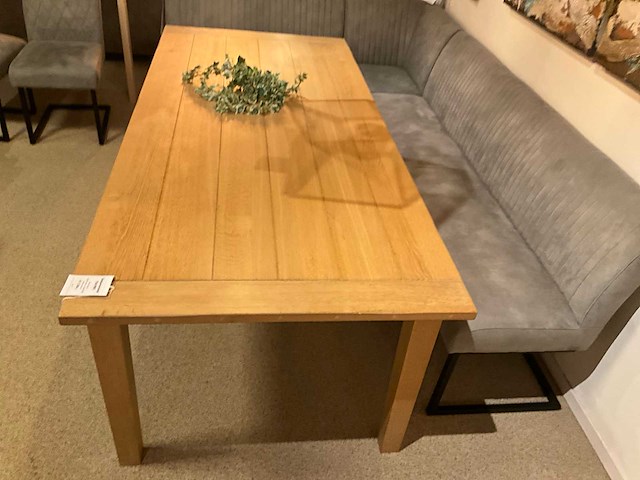 Eiken eetkamertafel 200 cm - afbeelding 7 van  9