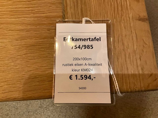 Eiken eetkamertafel 200 cm - afbeelding 9 van  9