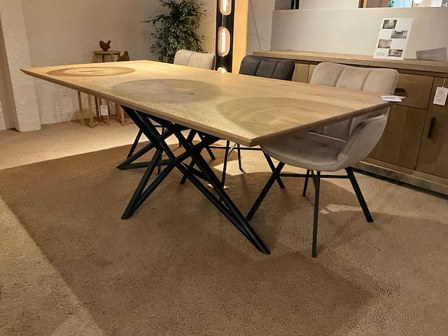 Eiken eetkamertafel 220 cm - afbeelding 2 van  9