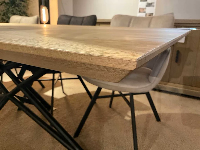 Eiken eetkamertafel 220 cm - afbeelding 3 van  9