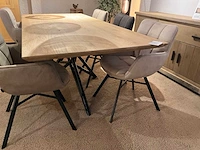 Eiken eetkamertafel 220 cm - afbeelding 4 van  9