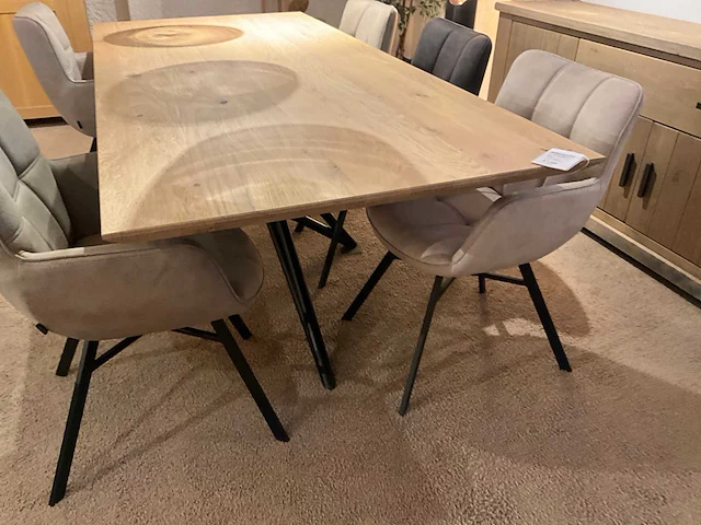 Eiken eetkamertafel 220 cm - afbeelding 5 van  9