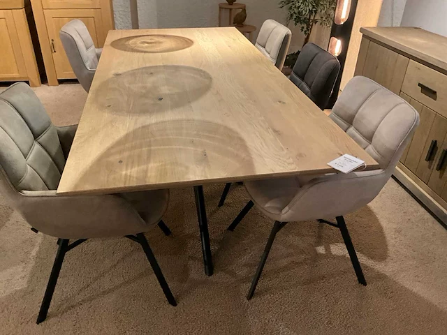 Eiken eetkamertafel 220 cm - afbeelding 6 van  9